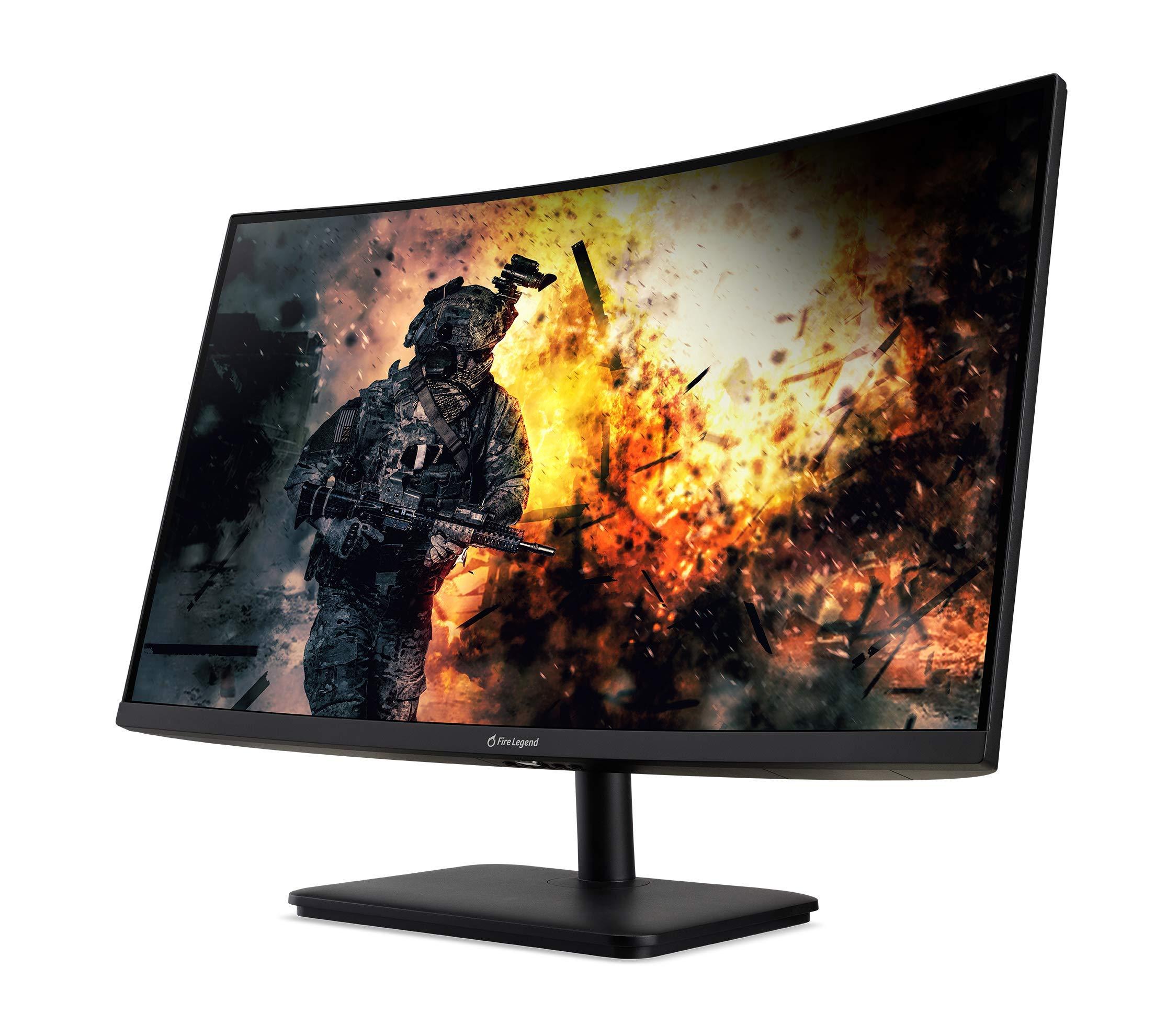 AOPEN AOPEN by Acer 27HC5R bmiix 27\" 1500R Curved Zero-Frame Full HD (1920 x 1080) Gaming Monitor | AMD FreeSync Technology | Up to 75Hz | 1ms | 2 x HDMI Ports & 1 x VGA Port