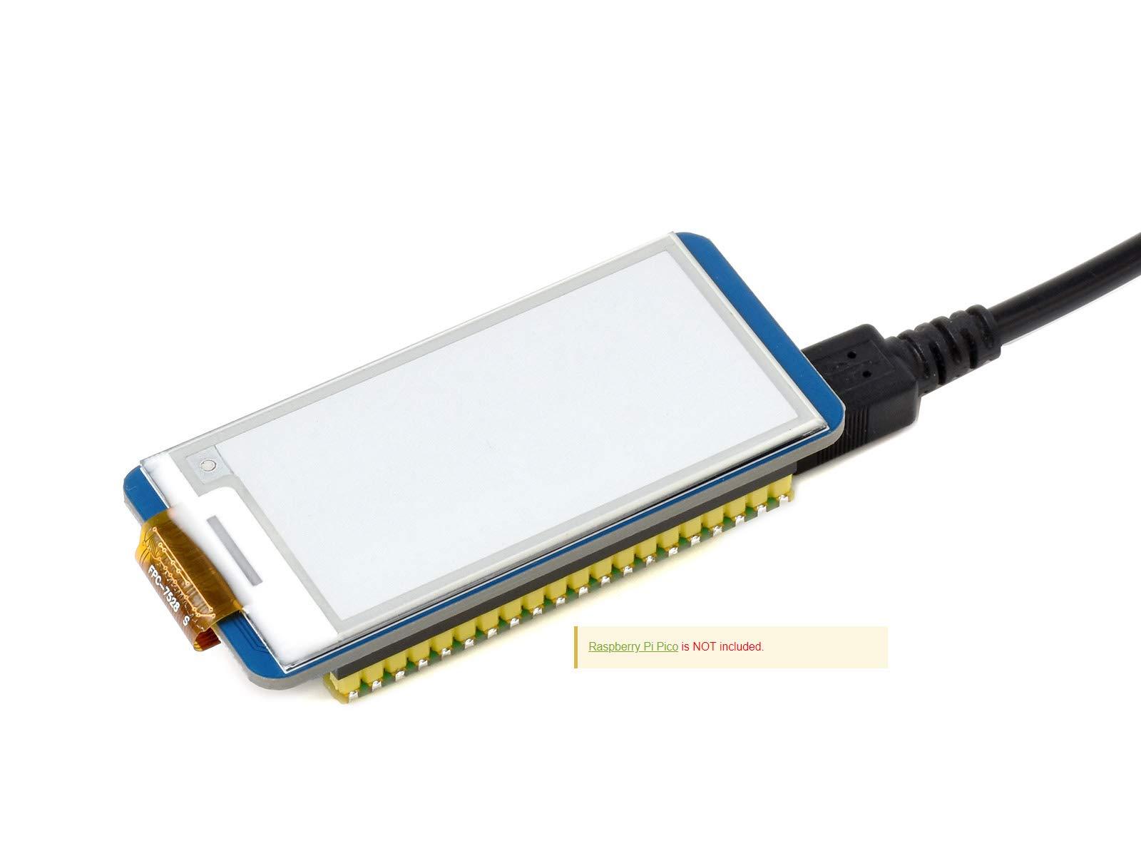 waveshare waveshare 2.13inch E-Ink Display HAT 250122 Pixels Black White Two Color E-Paper Module epaper Screen for Raspberry Pi Pico Microcontroller Board,Support Partial Refresh