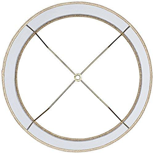 Springcrest 14\" Top x 14\" Bottom x 15\" High x Lamp Shade Replacement Medium Tall Oatmeal Beige Drum Round Rustic Farmhouse Western Linen Fabric Spider Harp Finial - Springcrest