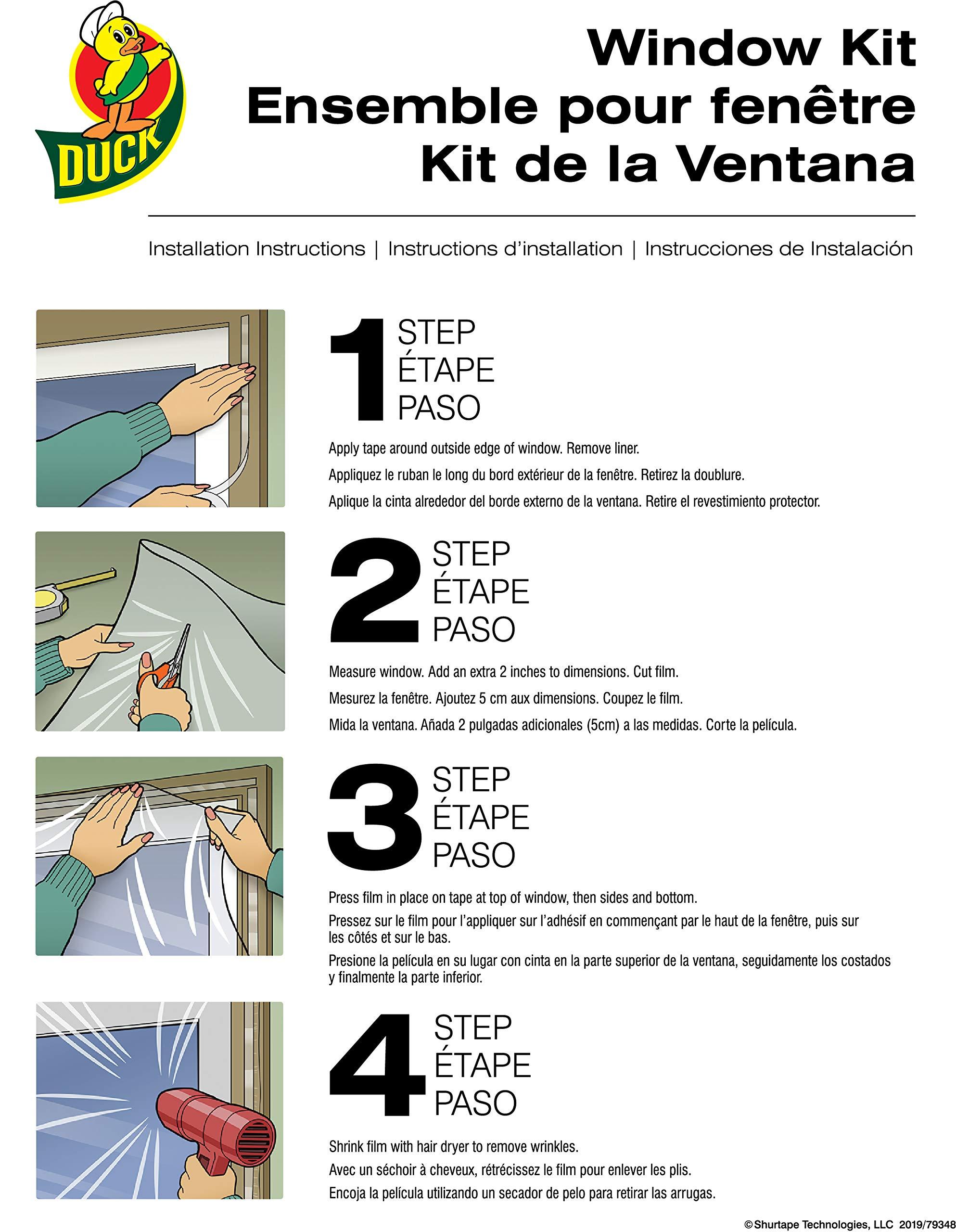 Duck Duck Brand Indoor 10-Window Shrink Film Insulator Kit, 62-Inch x 420-Inch, 286216