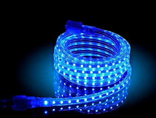 CBconcept CBConcept UL Listed, 3.3 Feet, Super Bright 900 Lumen, Blue, Dimmable, 110-120V AC Flexible Flat LED Strip Rope Light, Commercial Grade, Indoor Outdoor use, Ready to plug n shine