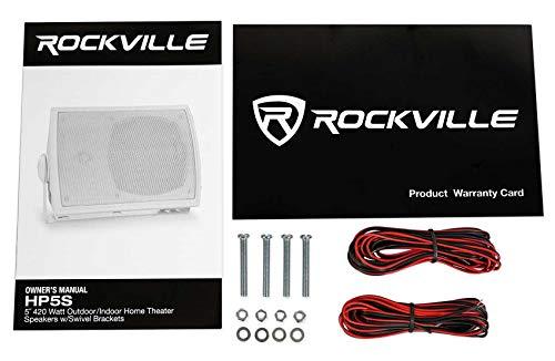 Rockville Rockville 10 HP5S 5.25" Outdoor/Indoor Home Theater Patio Speakers+Swivel Mounts