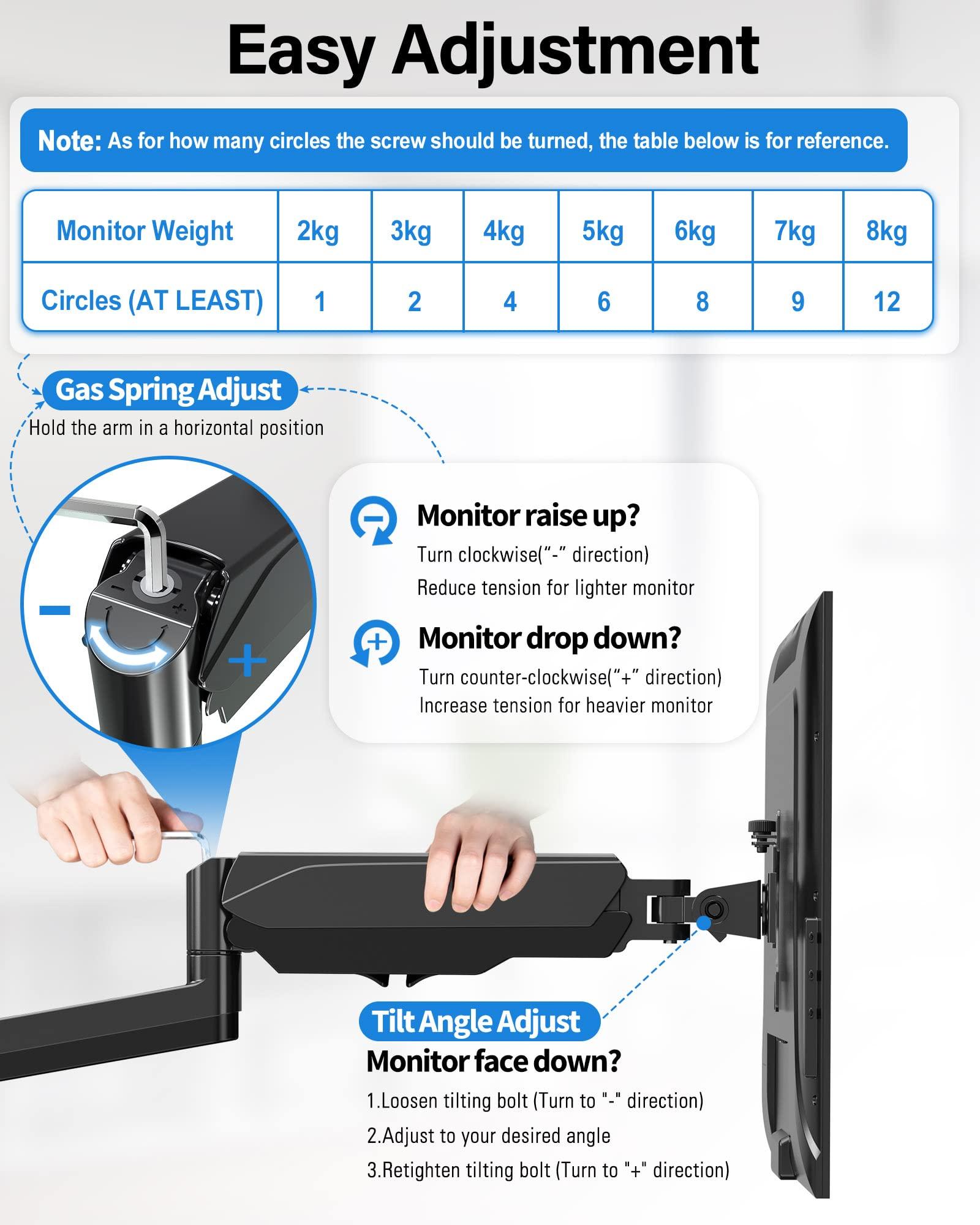 MOUNTUP MOUNTUP Dual Monitor Wall Mount Bundle with Dual Monitor and Laptop Desk Mount for VESA Bracket 75x75mm/100x100mm