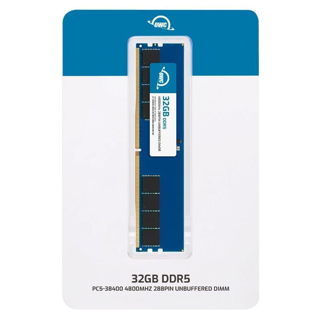 OWC OWC 32GB DDR5 4800 PC5-38400 CL40 2Rx8 288-pin 1.1V Non-ECC UDIMM Memory RAM Module Upgrade for Select Desktops