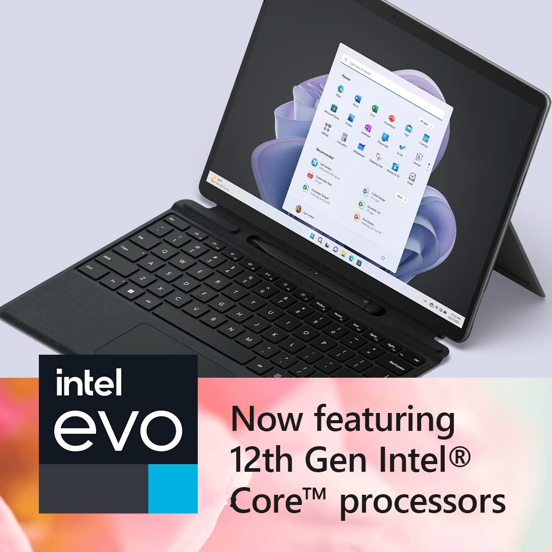 Microsoft Microsoft Surface Pro 9 (2022), 13" 2-in-1 Tablet & Laptop, Thin & Lightweight, Intel 12th Gen i5 Fast Processor, 8GB RAM, 256GB Storage with Windows 11, Copilot, Graphite (Renewed)