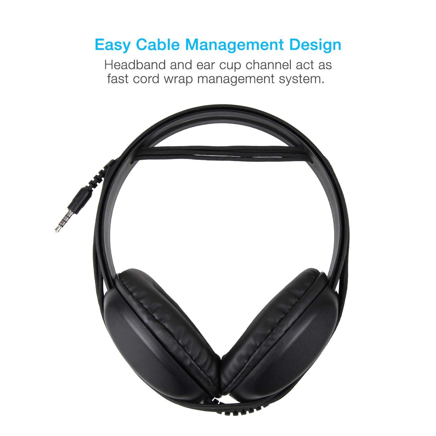 Cyber Acoustics Cyber Acoustics Lightweight 3.5mm Headphones - 20 Pack - Great for use with Cell Phones,Tablets, Laptops, PCs, Macs (ACM-4004-20)