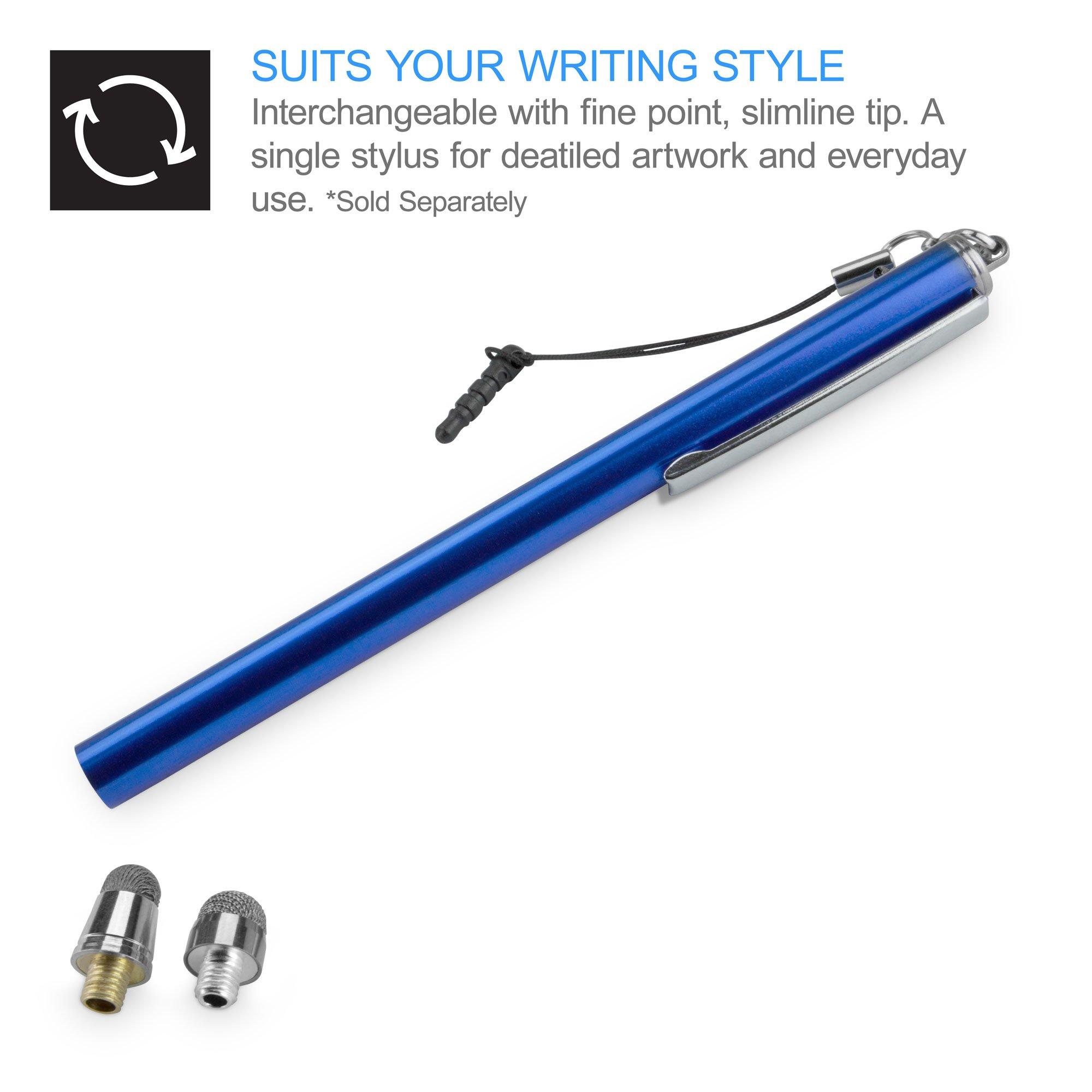 BoxWave BoxWave Universal EverTouch Capacitive Stylus with Replaceable Tip - Lunar Blue, Stylus Pen for Smartphones and Tablets