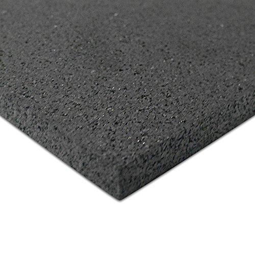 Rubber-Cal Rubber-Cal Recycled Flooring 1/4 in. x 4 ft. x 2 ft. - Black Rubber Mats