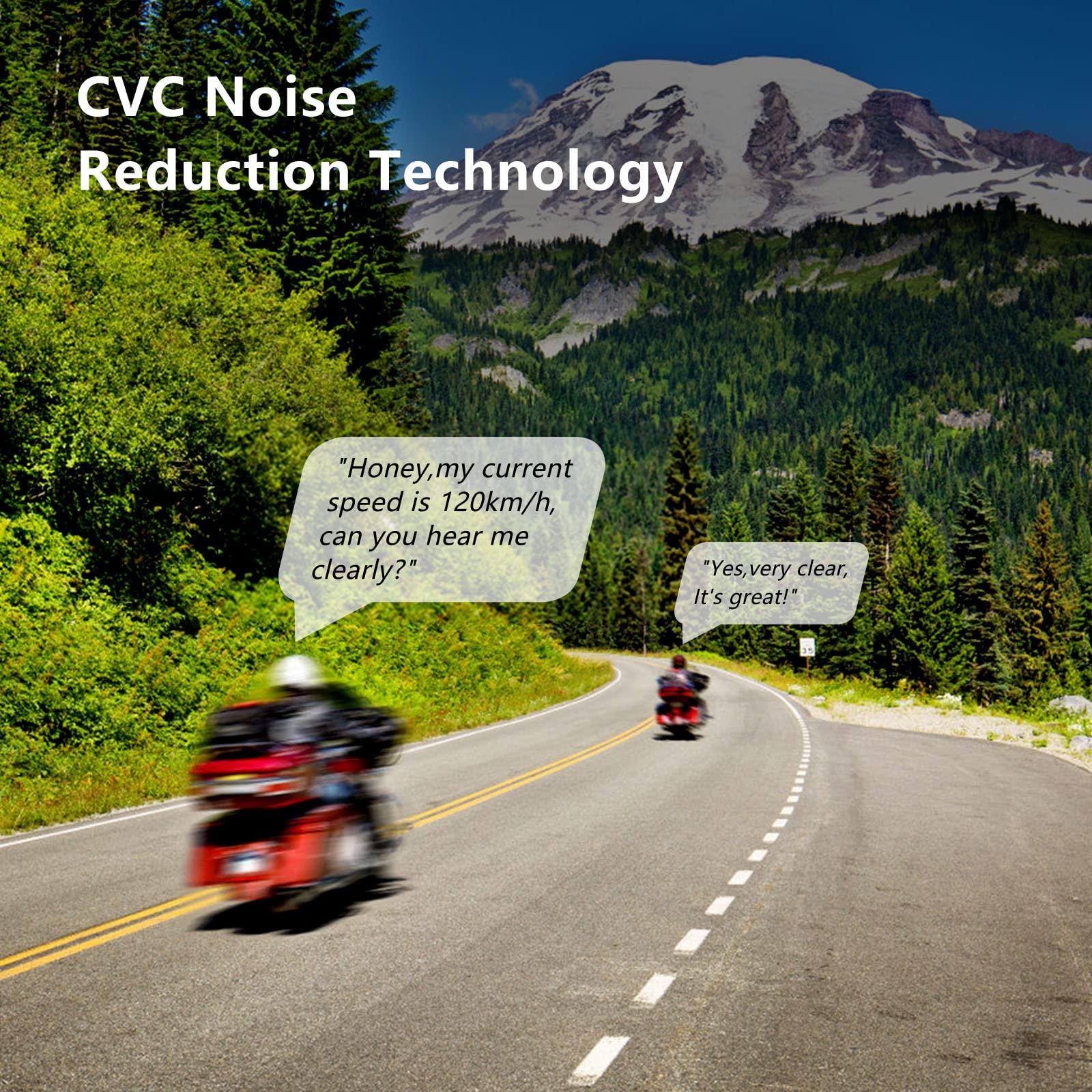 EJEAS EJEAS V4 Plus Helmet Communication System, Motorcycle Bluetooth V5.1 Headset 1500m Helmet Intercom with Noise Reduction/3D Sound/FM Radio/Hands-Free, Ideal for 2 to 4 Riders Group Talking (1PC)