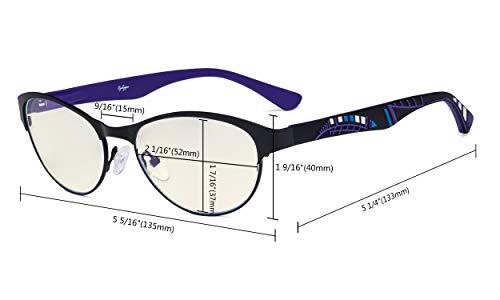 Eyekepper Eyekepper Blue Light Filter Computer Glasses - Anti Radiation Anti Glare Blocking UV Rays Reduces Eyestrain Cat-eye Eyeglasses Women Gold/Brown