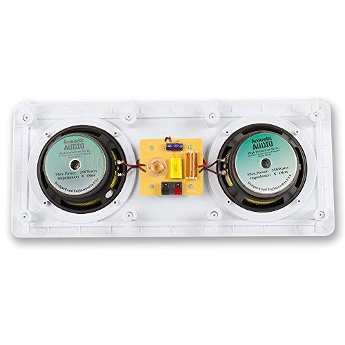 Acoustic Audio by Goldwood Acoustic Audio HD6c in-Wall Dual 6.5" Speakers Home Theater Surround Sound 4 Speaker Set