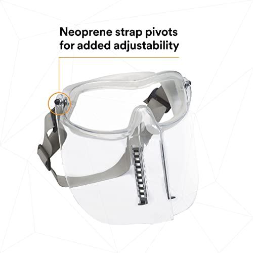 3M 3M Modul-R Safety Goggle, 40658-00000-10 Clear Anti Fog Lens with Chin Protector (Pack of 1)