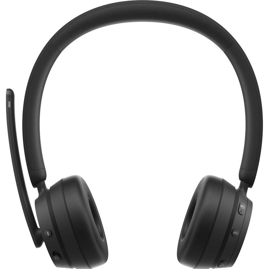 Microsoft Microsoft Modern - Wireless Headset,Comfortable Stereo Headphones with Noise-Cancelling Microphone, USB-A dongle, On-Ear Controls, PC/Mac - Certified for Microsoft Teams,Black