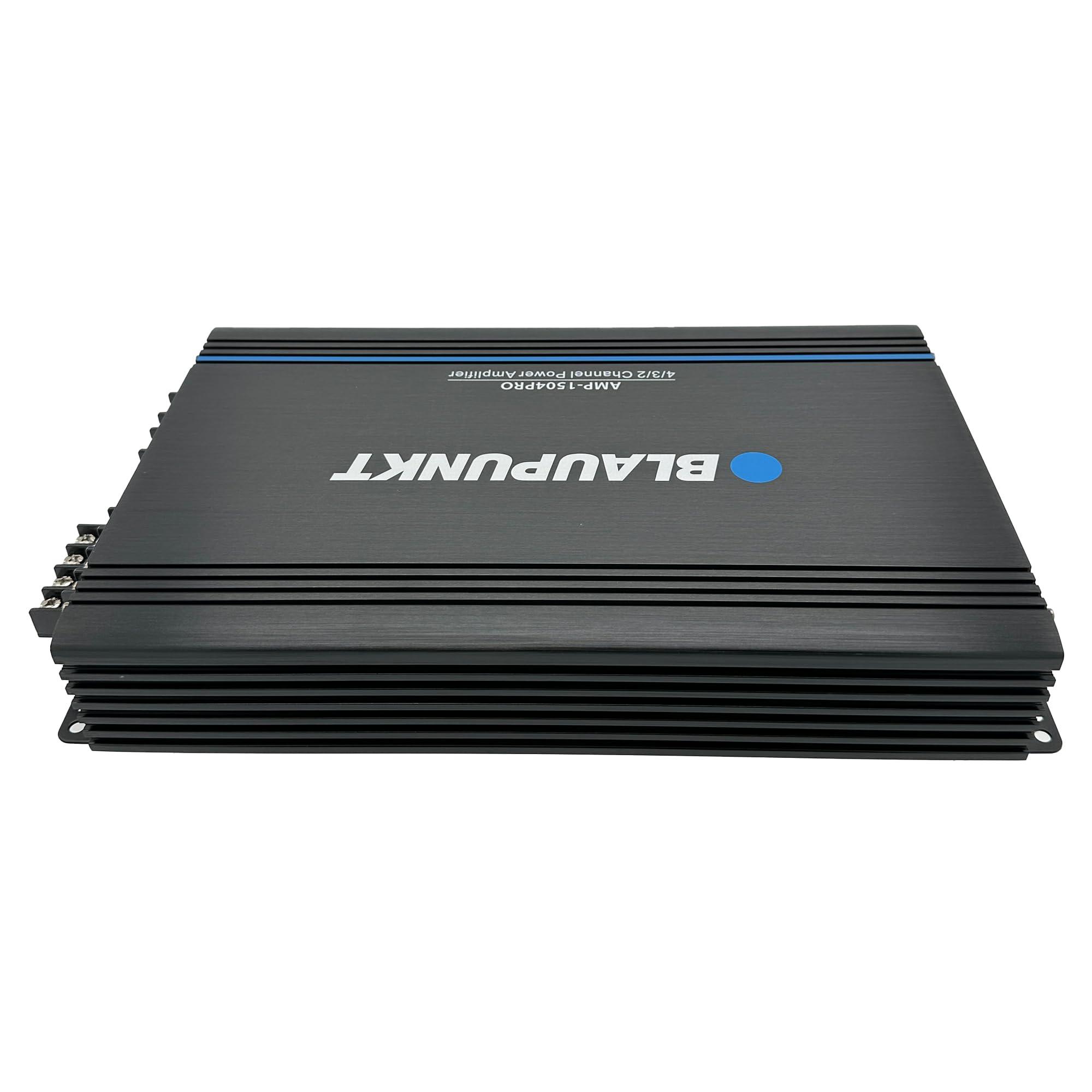 BLAUPUNKT BLAUPUNKT 1504PRO Car Audio 4/3/2-Channel Full Range 2 Ohm Stable Amp Amplifier 1500 Watts Max | Slim and Compact
