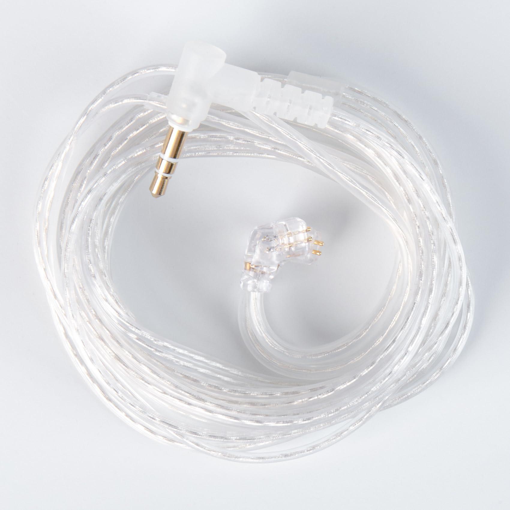 H HIFIHEAR 2 Meter Length Long IEM Cable, in Ear Monitor Cable, CCZ UP01 Plus 5N OFC Replacement Headphone Extension Cable QDC Pins for KZ ZS10 PRO/ZSN PRO X/EDX PRO/Castor/ZS12 PRO X (2PIN-C 3.5MM, without Mic)