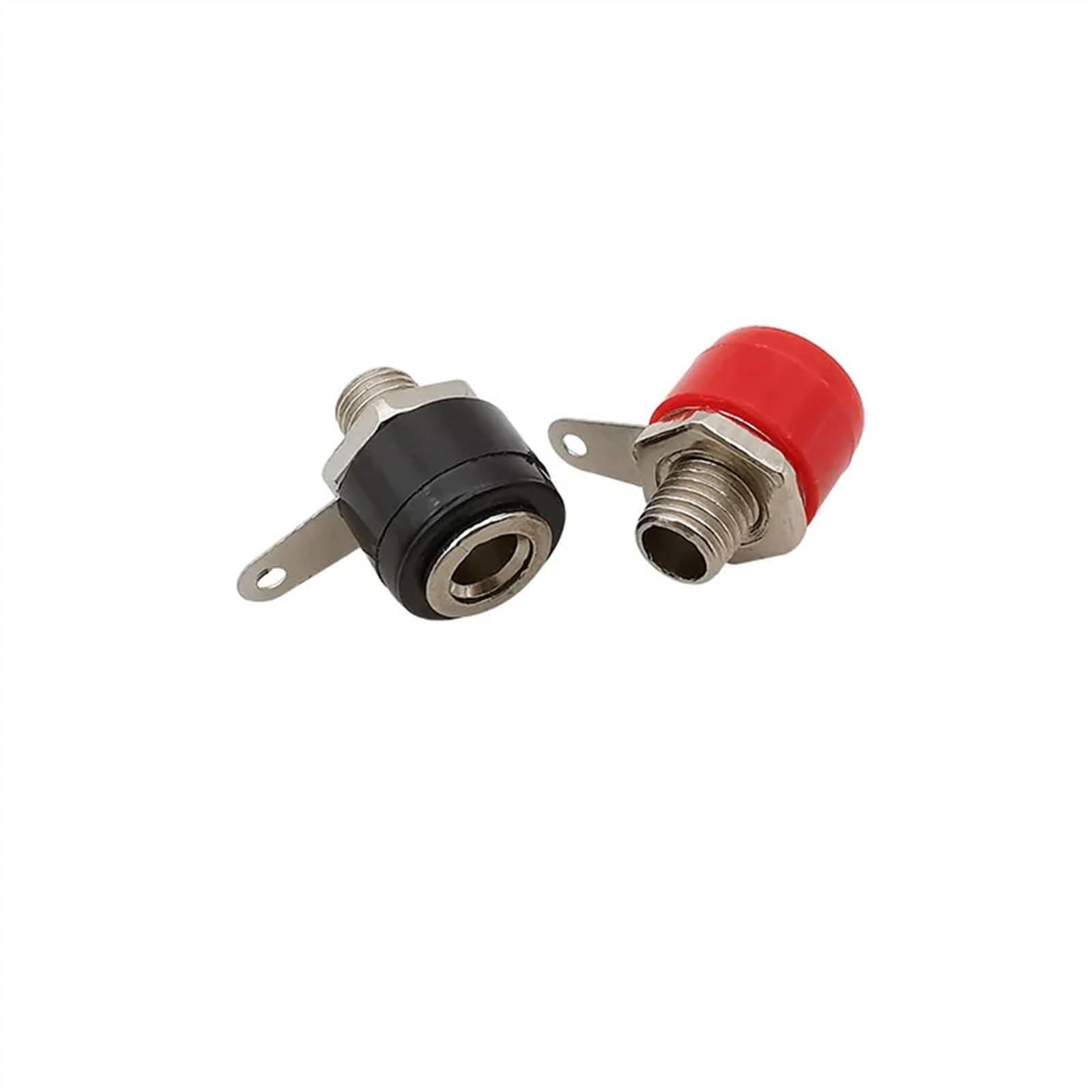 WUZDPRCJ 10Pair 4mm Banana Plug Socket Connector Red Black Male Female Binding Post Test Terminal Panel Mount Adapter Connectors
