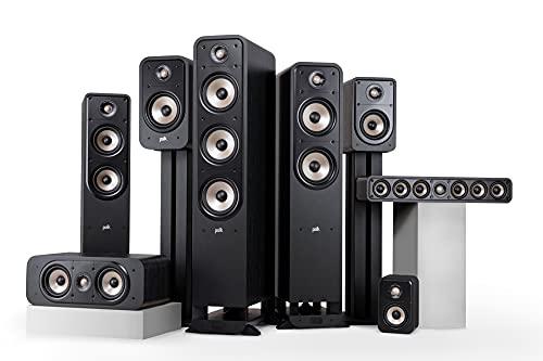 Polk Audio Polk Signature Elite ES50 Tower Speaker - Hi-Res Audio Certified, Dolby Atmos & DTS:X Compatible, 1\" Tweeter & (2) 5.25\" Woofers, Power Port Technology for Effortless Bass, Stunning Black
