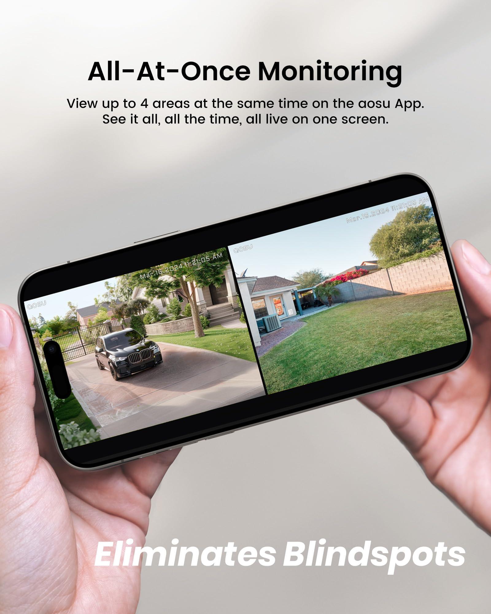 AOSU AOSU Solar Security Cameras Wireless Outdoor & Doorbell Camera