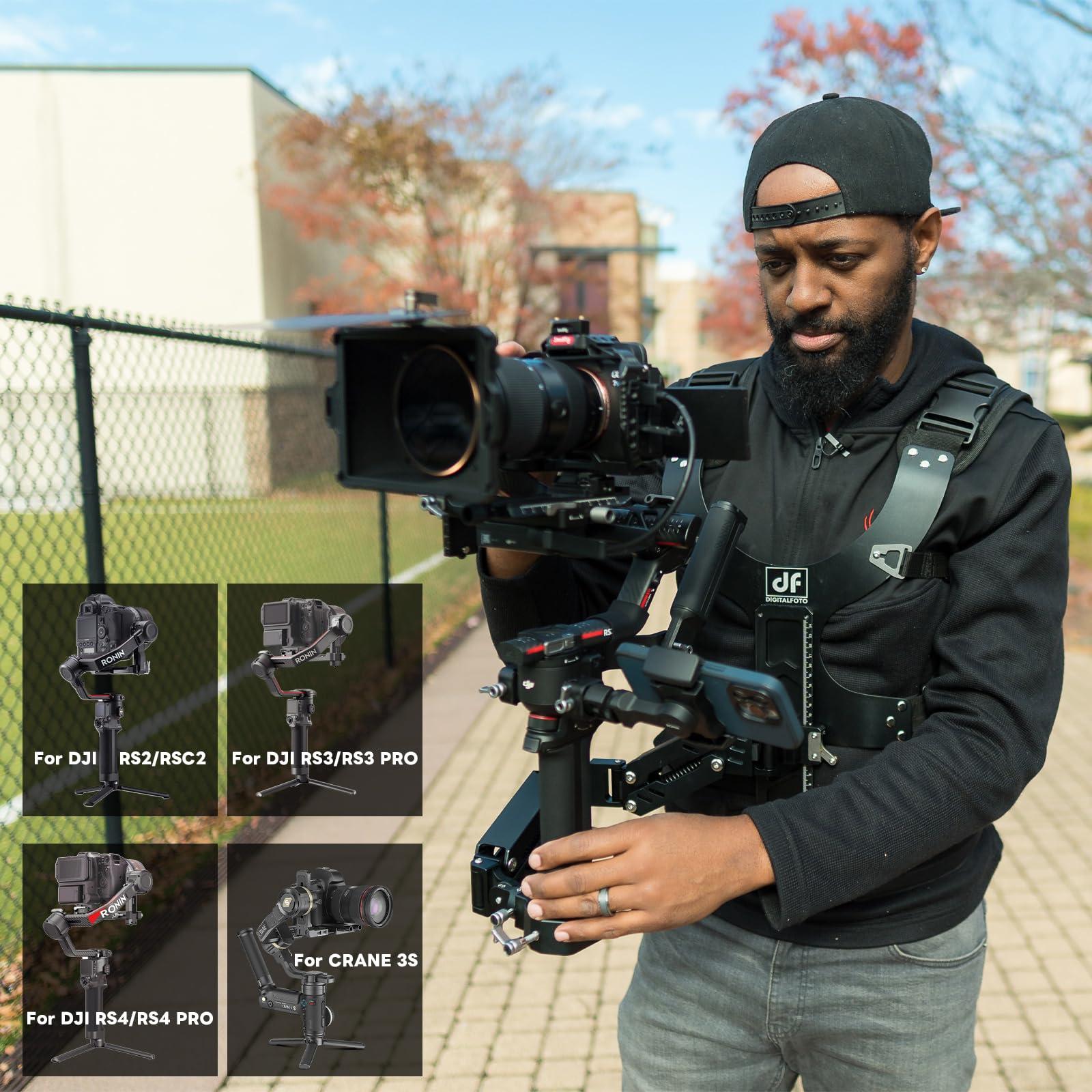 DF DIGITALFOTO DF DIGITALFOTO Thanos-SE Gimbal SteadiCam Support Vest System, Compatible with DJI RS4/RS 4 Pro/RS3/RS 2 PRO, ZHIYUN Crane 3S/2S, Payload 4.4-17.6 lbs, 16mm pin Adapter Included