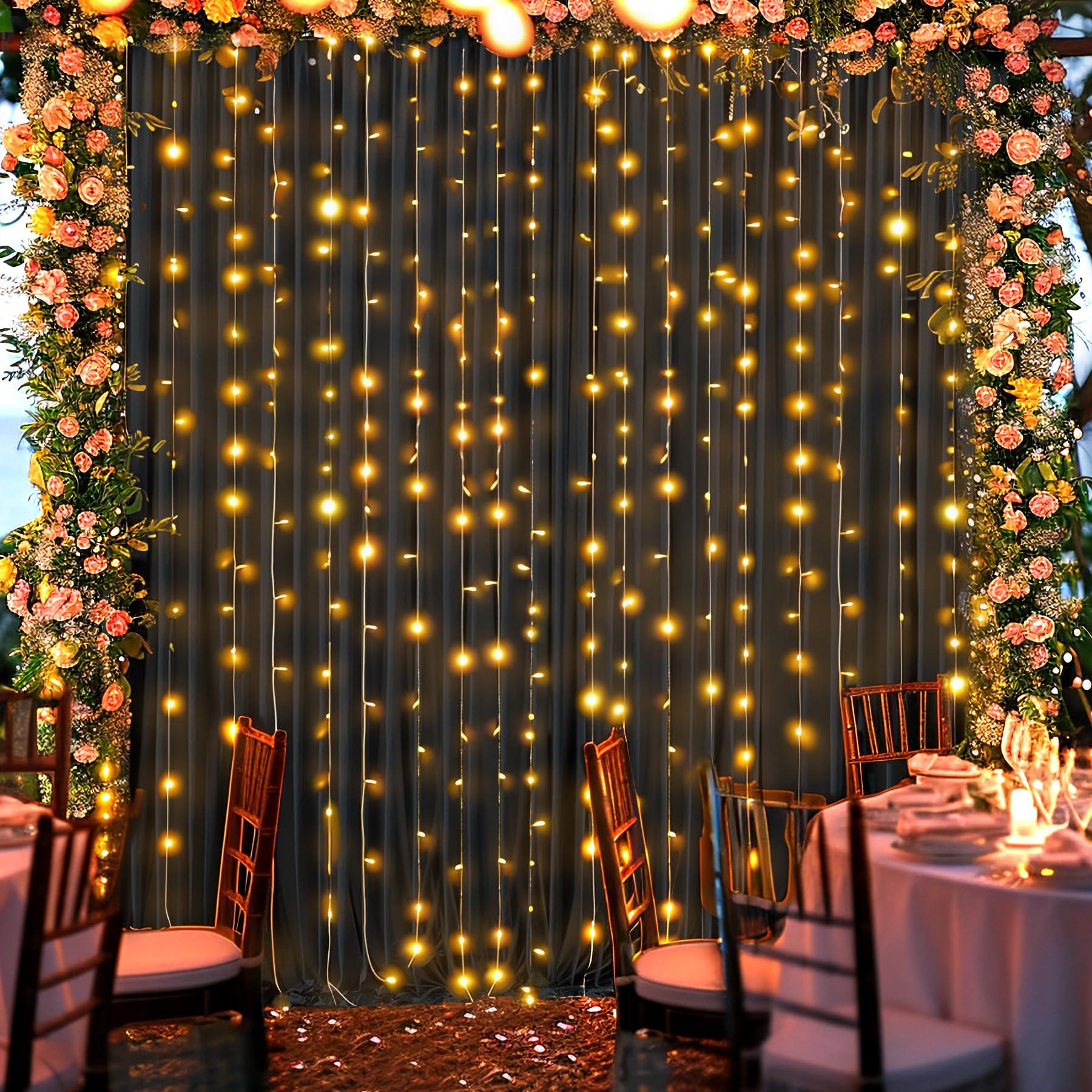 Suppromo 6 Panels Black Backdrop Curtain for Parties Black Wrinkle Free 30ft x 10ft Backdrop Drapes for Birthday Party Wedding Photo Photography Polyester Fabric Background Decoration