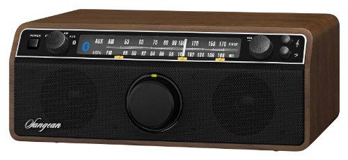 Sangean Sangean WR-12BT AM/FM/Bluetooth/AUX-In Stereo Analog Wooden Cabinet Radio (Dark Walnut)