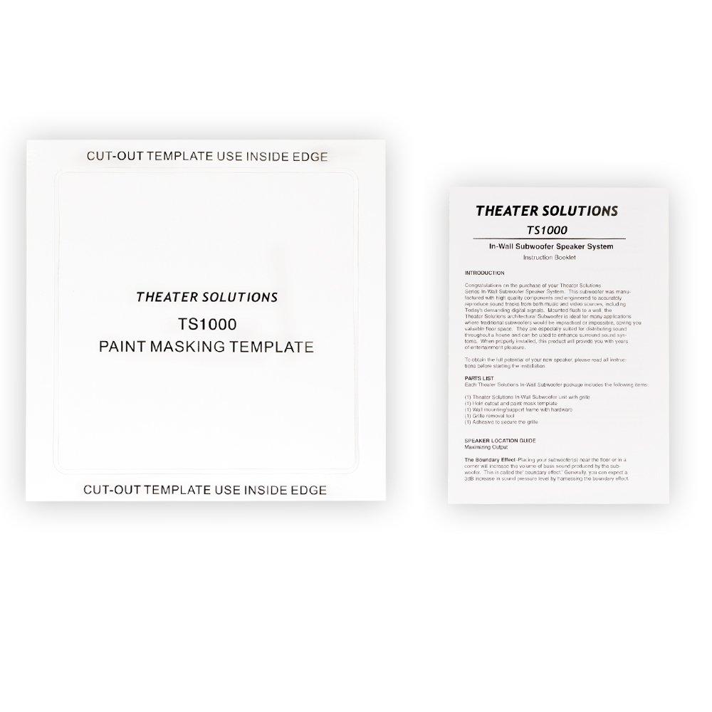 Theater Solutions Theater Solutions TS1000 Passive 10" Home Theater in Wall 2 Subwoofers and 2 Amps Set