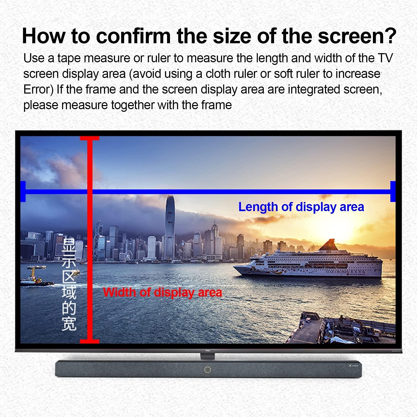 TYRHMY TYRHMY 65 Inch Anti Glare TV Screen Protector, Blue Light Filter for TV Screen 32-75 Inch, Matte Protective Film/Anti-Reflection Rate Up to 90% Relieve Eye Fatigue,32\" 698 * 392