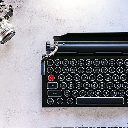 QWERKYTOYS QWERKYTOYS Qwerkywriter S Typewriter Inspired Retro Mechanical Wired & Wireless Keyboard with Tablet Stand