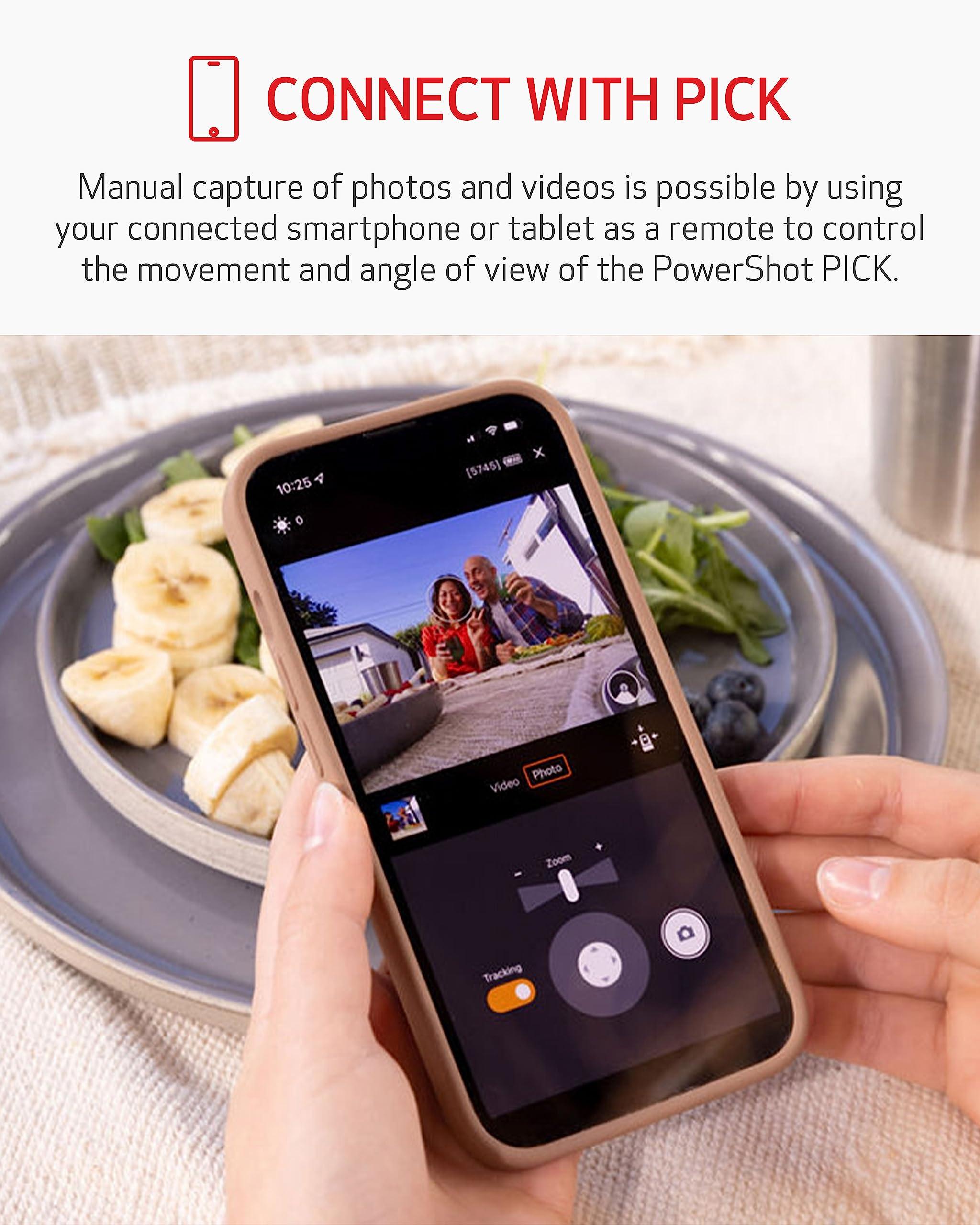 Canon Canon PowerShot Pick Active Tracking PTZ Camera with Built-in Wi-Fi, Photo and Video, Compact and Portable, Wireless Webcam, White