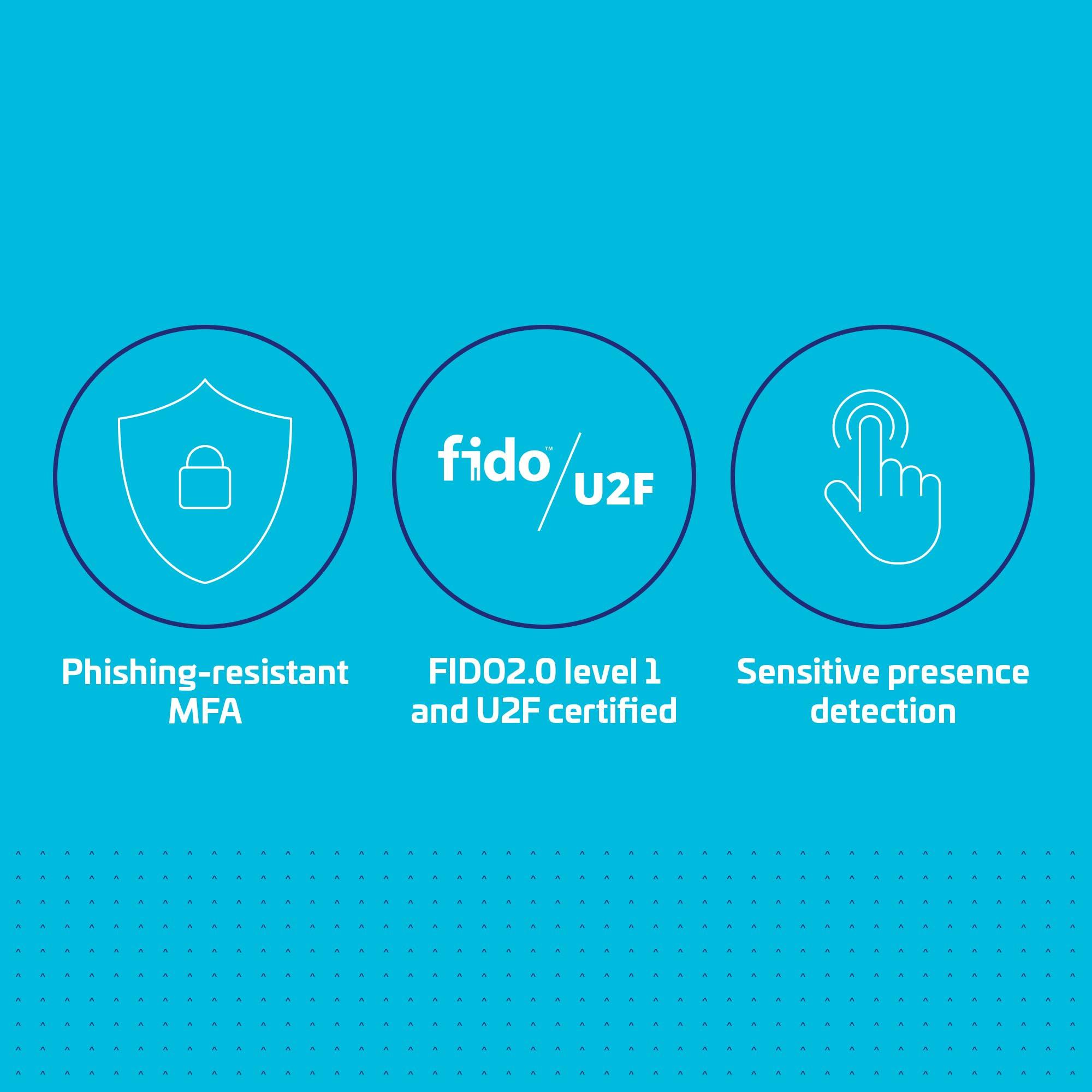 Thales Thales - SafeNet eToken FIDO - FIDO2 Certified Security Key - Passwordless Phishing-Resistant Authentication for Web Apps, Devices & Desktops - USB-A