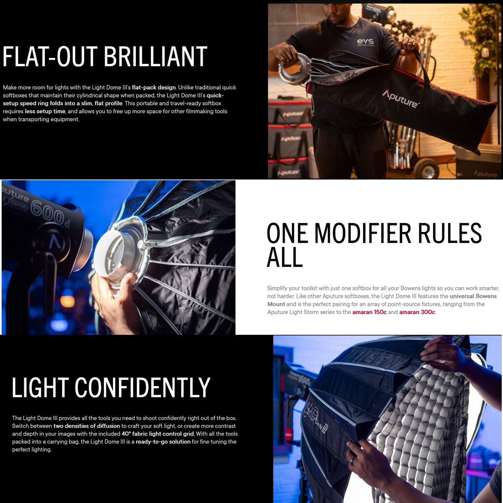 Aputure Aputure LS 600D Professional 600W Daylight with Aputure Light Dome III Softbox Kit