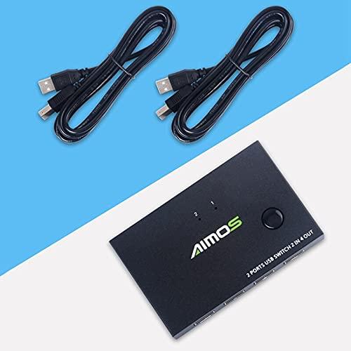 Lysee Lysee 3D Printer Parts & Accessories - AIMOS USB 2.0 KVM Switch Keyboard Mouse USB Splitter for 4 PC Sharing Printer 4K HDMI KVM Switch Box Video Display - (Color: Black)