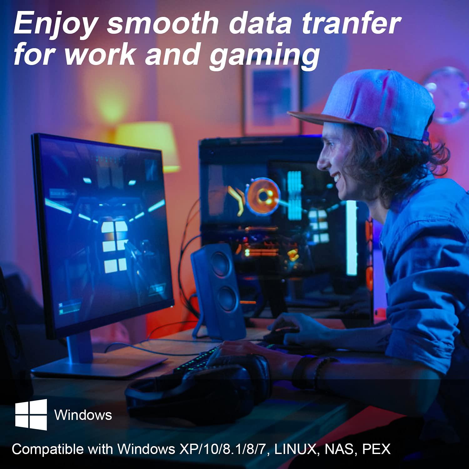 C&N Dual PCIe Gigabit Network Card 1000M PCI Express Ethernet Adapter with Intel 82575/82576 Two Ports LAN NIC Card for Support PXE for Windows/Windows Server/Linux/Freebsd/DOS with Low Profile