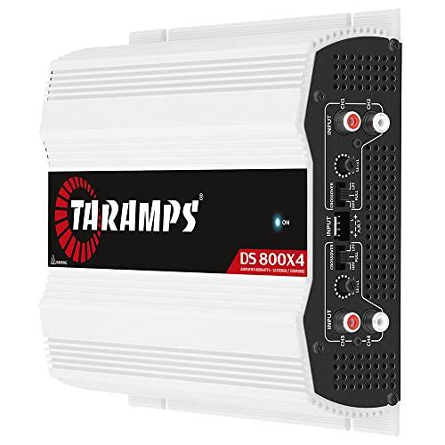Taramp's Taramps DS 800x4 1 Ohm 800 Watts RMS 4-Channel 200x4 RMS, Class D, Full Range, Crossover High / Low Pass Fixed, Bridgedable Car Audio Amplifier, White