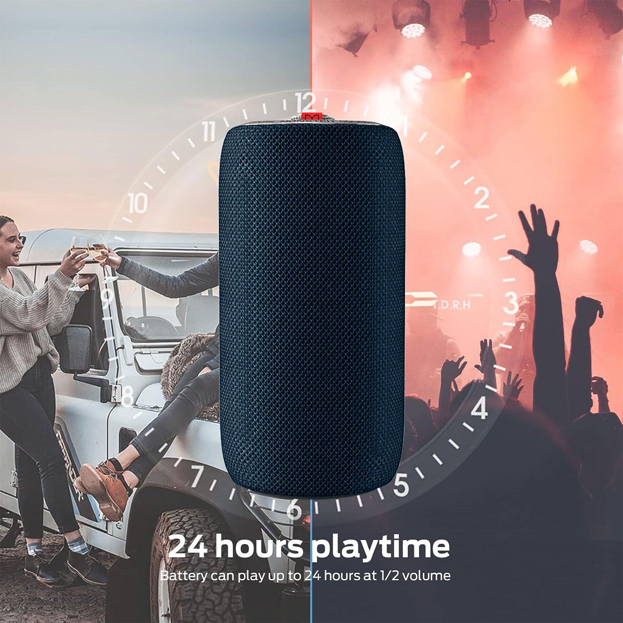 Monster Monster S310 Bluetooth Speaker, Portable Bluetooth Speaker, 30W True Wireless Stereo Pairing Deliver Dynamic Sound, Waterproof Speaker, Bluetooth 5.2 Built-in Mic, 24H, for Family Outdoor