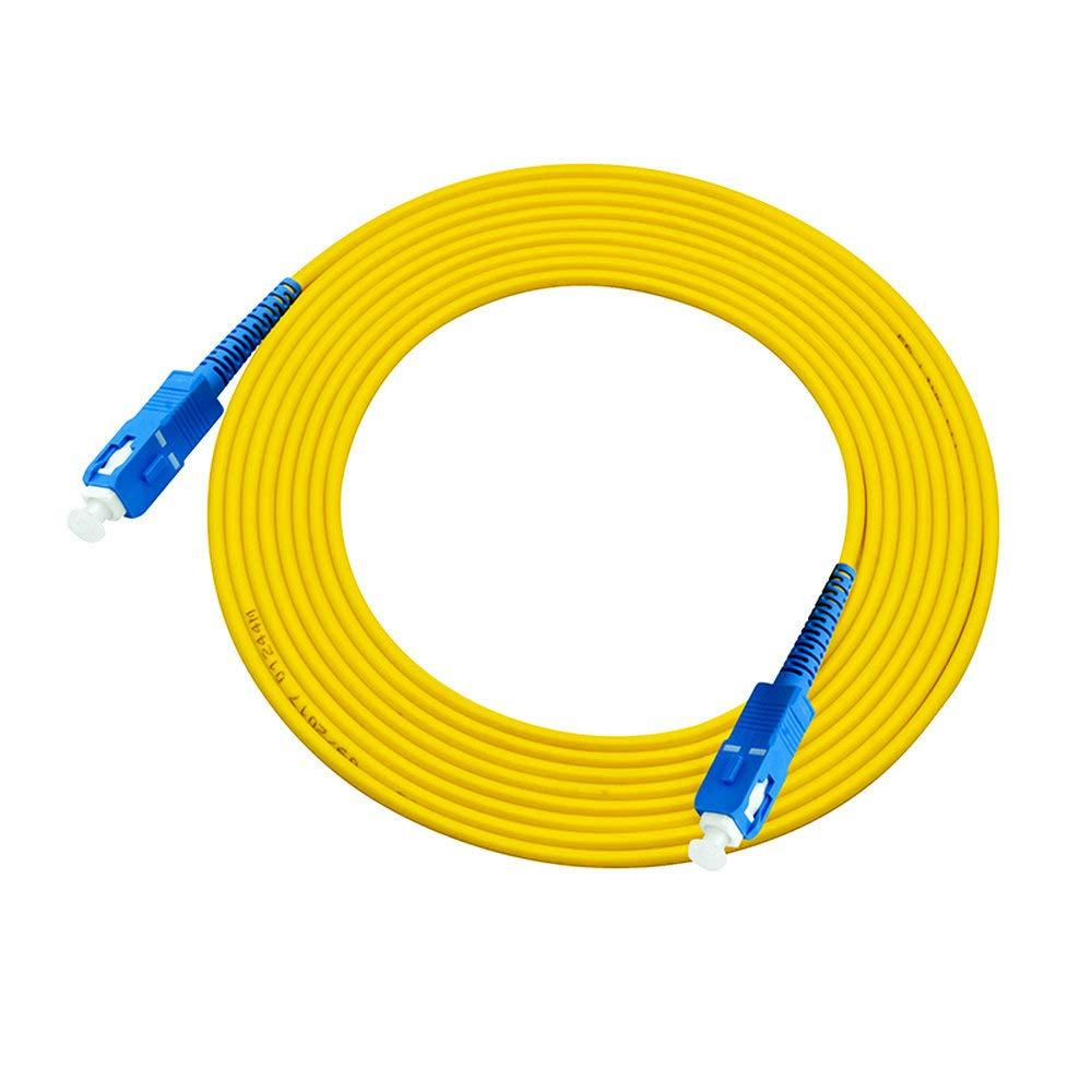Jeirdus Jeirdus 15Meters 50ft SC to SC Fiber Optic Cable Jumper Optical Patch Cord Simplex Single-Mode 9/125 SC-SC