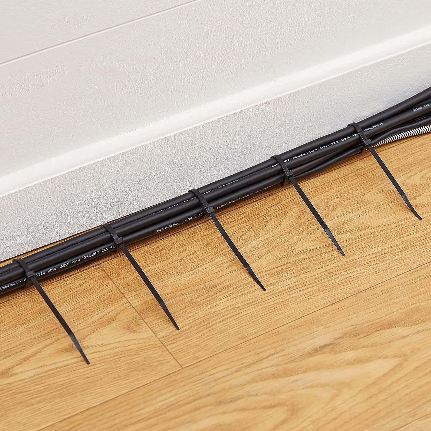 Heyiarbeit Heyiarbeit 6 Inch Zip ties White Plastic Cable Tie Nylon Cable Wire Ties Self-Locking Tie Wraps 100Pcs