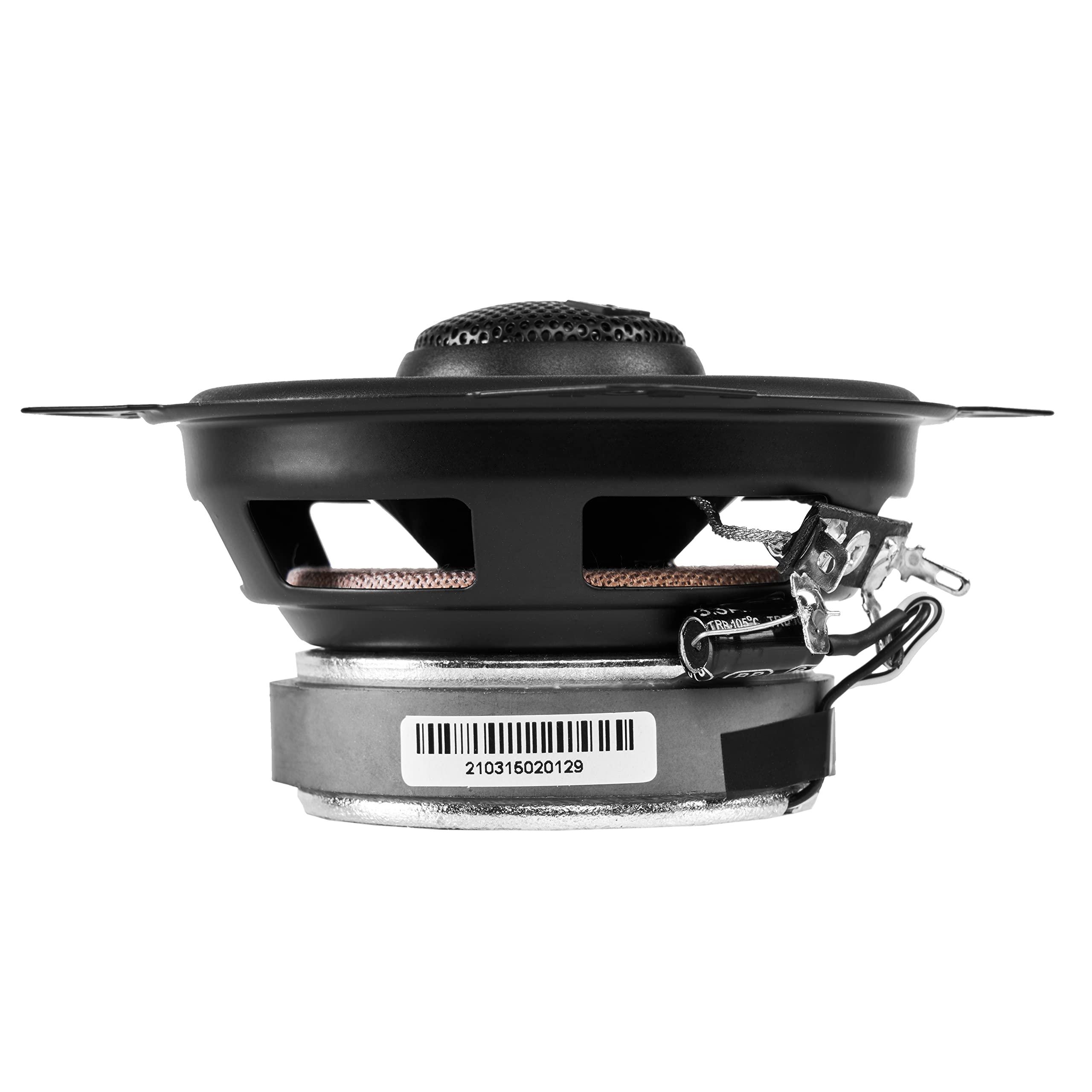 NVX NVX NSP4 4\" Car Speakers, 300W Max, 100W RMS, 2-Way Coaxial w/Silk Dome Tweeters & Built-in X-Overs, Easy to Install in Cars/Trucks/Doors (Pair)