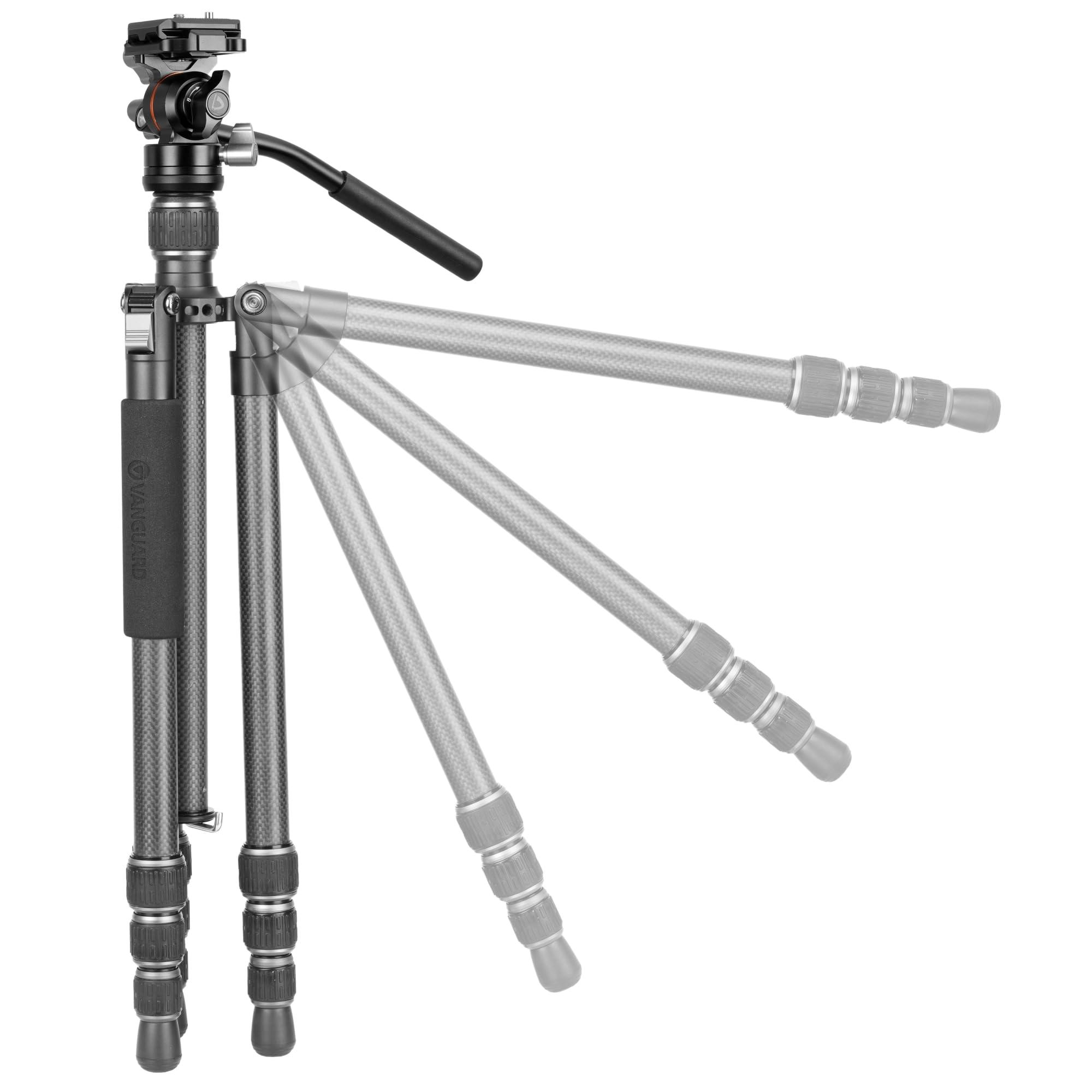 VANGUARD Vanguard Vesta GO 264CV12 Carbon Fiber Travel Tripod with Ultra-Compact VEO PV-12 Counterbalancing Spring Assist Video Head