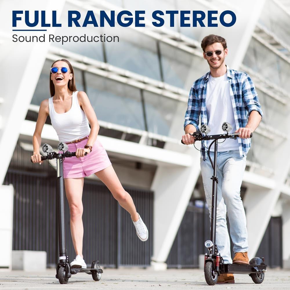 Pyle PyleUsa 2.25 Waterproof Off-Road Speakers - 20W Marine Grade Passive Woofer Sound System Full Range Outdoor Audio Stereo Speaker for Motorcycle, Car, ATV, 4x4, Jeep, Boat, Includes Brackets (Chrome)