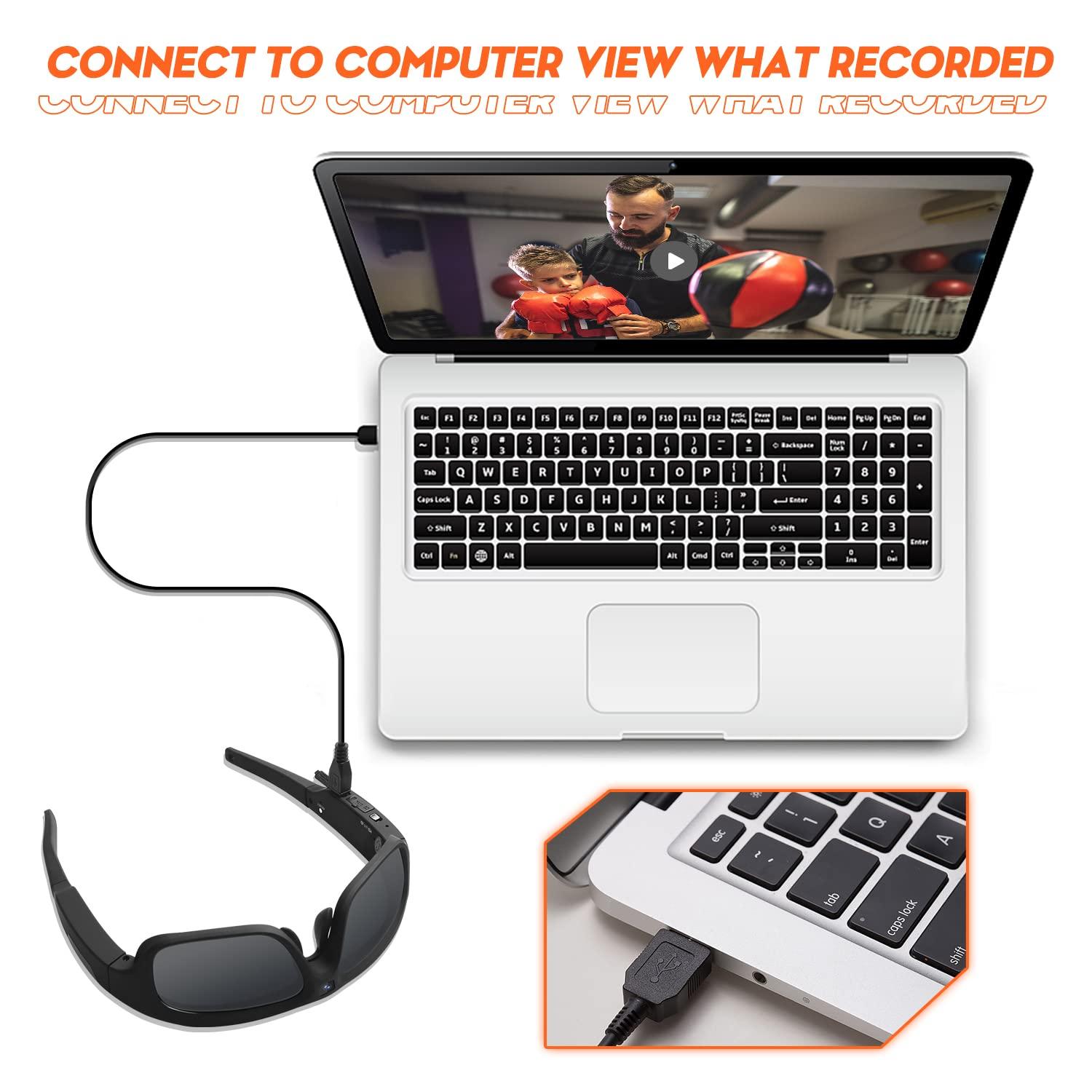 dahocamgo dahocamgo Camera Sunglasses 4K HD Video Glasses Sport Camera Shooting Glasses for Cycling, Camping, Driving, Hunting, Skateboarding, Traveling(included 32G SD Card)