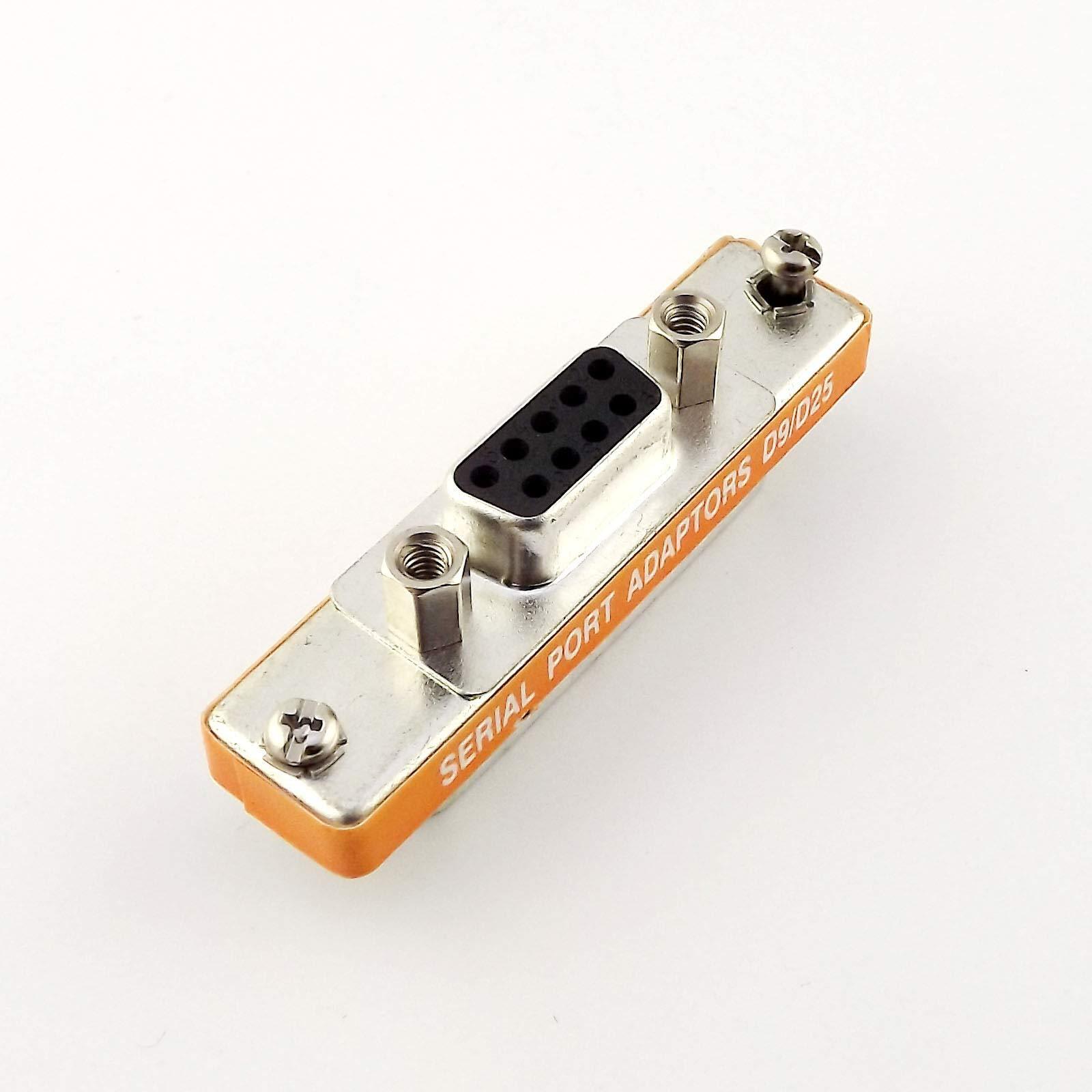 Delmitan Connector and Terminal VGA DB9 9 Pin Female to DB25 25 Pin Male Serial RS-232 Gender Adapter Converter