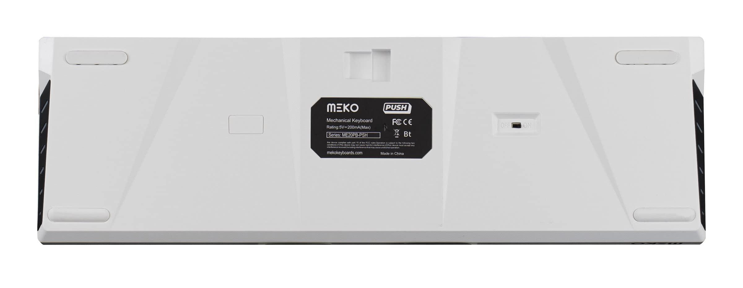 MEKO MEKO Push White Barebones 65% Hotswap Bluetooth RGB Mechanical Keyboard