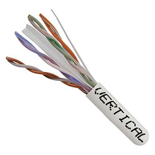 VC VERTICAL CABLE Vertical Cable Cat6, 550 MHz, UTP, 23AWG, Solid Bare Copper,1000ft, Bulk Ethernet Cable - 161 Series, White