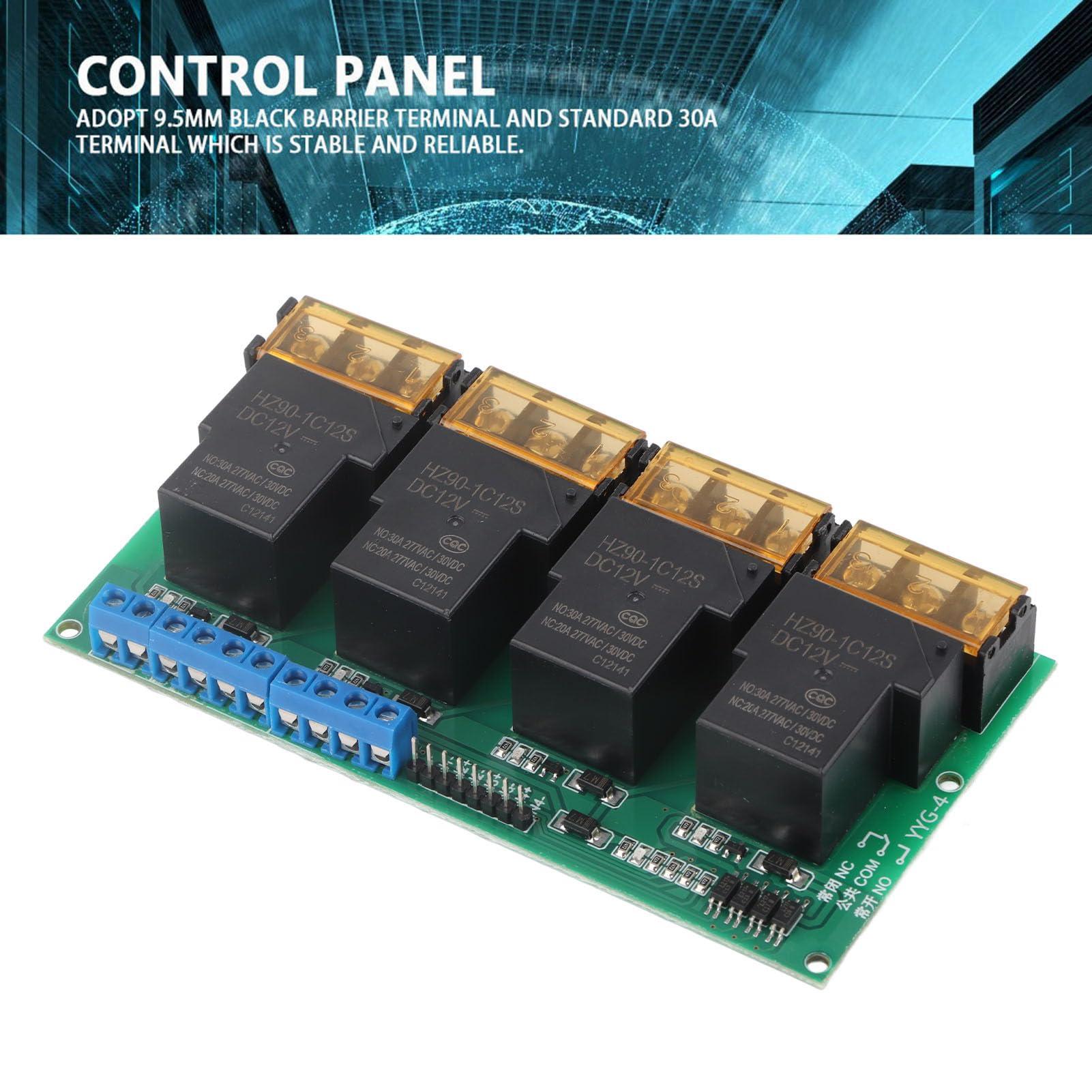 YWBL-WH 30A 4 Channel Relay Module Expansion Board for DSP AVR ARM (12VDC)