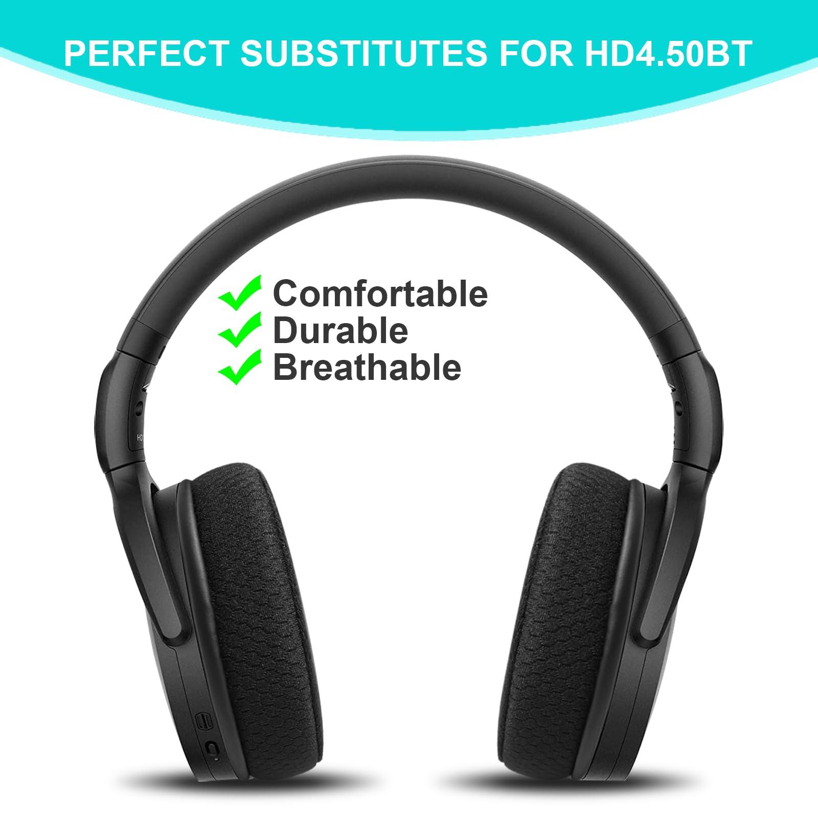 LexRory HD 4.50BT Replacement Ear Pads - Mesh Earpad Cushions for Sennheiser HD 4.50 BT HD4.50BTNC HD4.40BT HD 4.30G HD 4.20S HD 458BT and More Headphones - HD 450BT Ear Cups (Black)