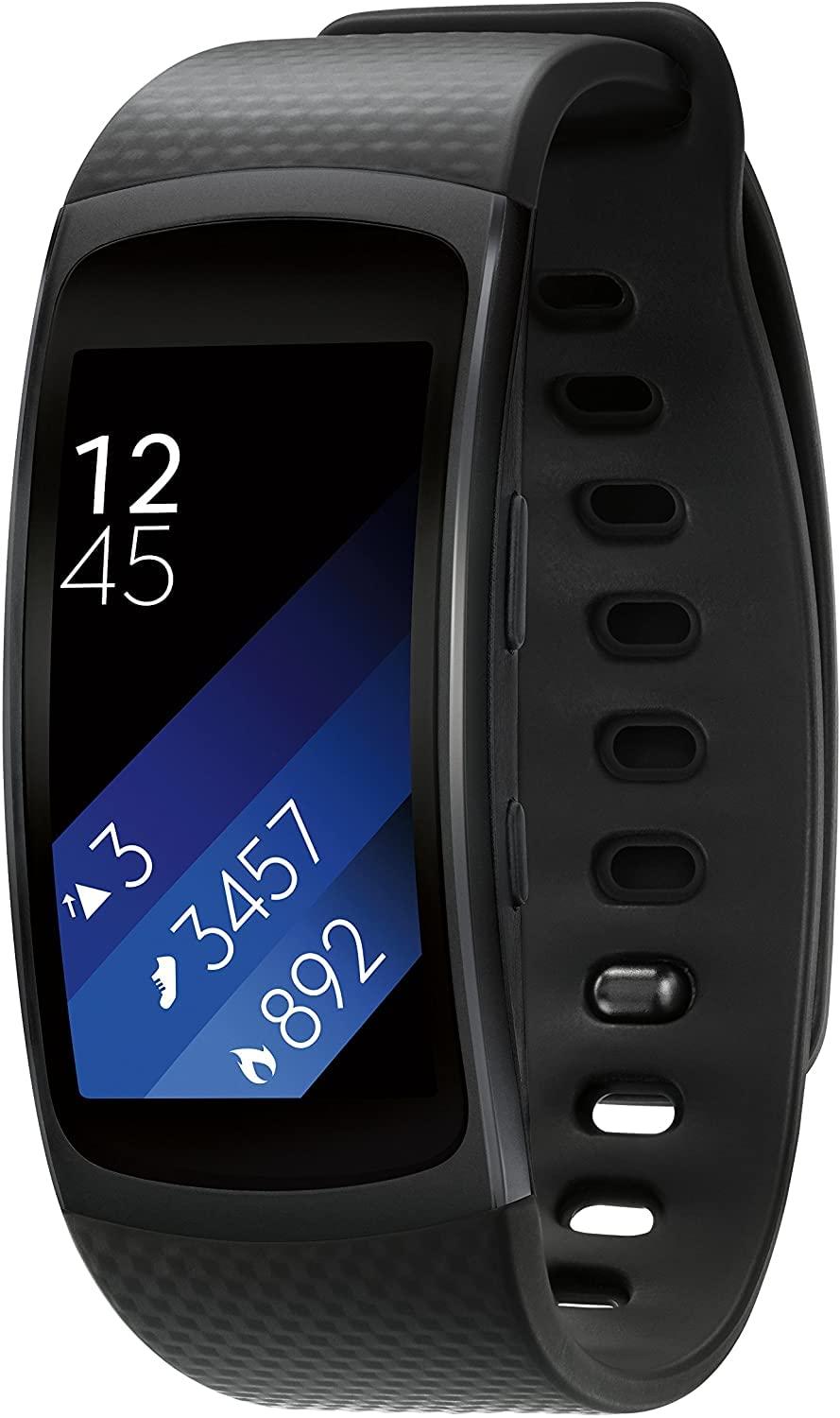 SAMSUNG Samsung Gear Fit2 Pro Smart Watch for Women & Men with GPS Connectivity and Fitness Tracker, Large-Black (Renewed)