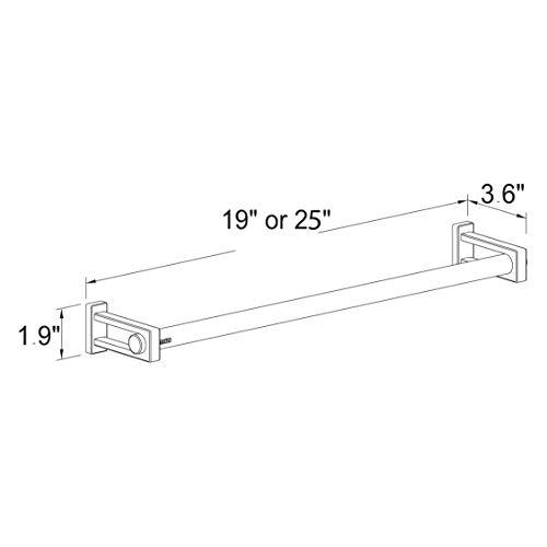 Ginger Ginger 3003/SN Frame Towel Bar, 24", Satin Nickel