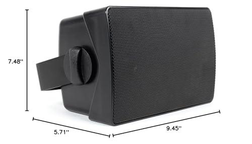 Pure Resonance Audio Pure Resonance Audio S5 5 Outdoor Surface Mount Loudspeaker (Black) 1 Speaker