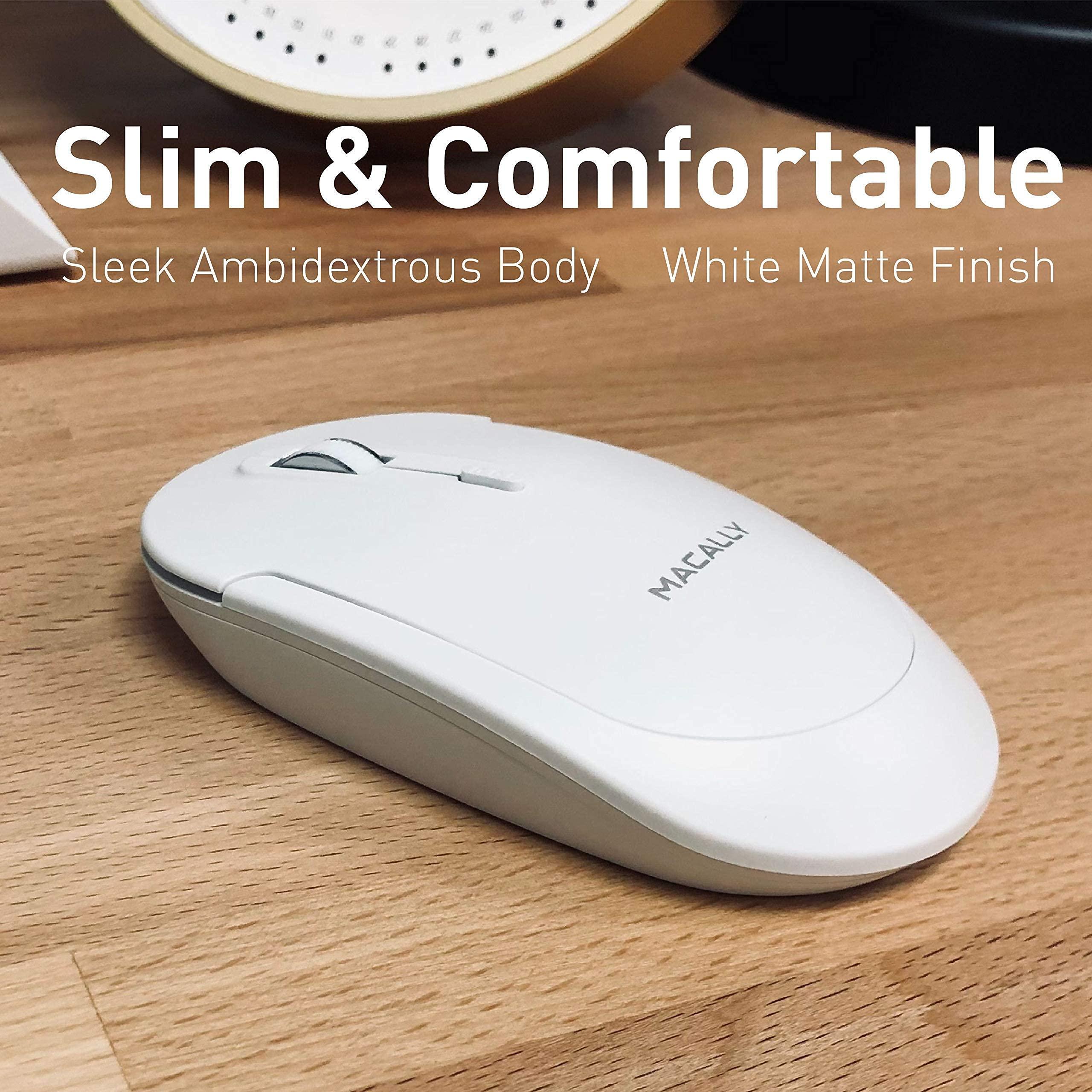 Macally Macally Premium Bluetooth Keyboard and Mouse for Mac | Compatible Apple Wireless Keyboard and Mouse Combo (110 Keys Multi-Device Rechargeable) Keyboard Mouse for MacBook Pro/Air and iMac - Space Gray